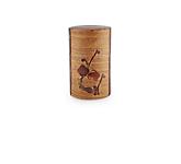 Carved Cherry Bark Tea Canister